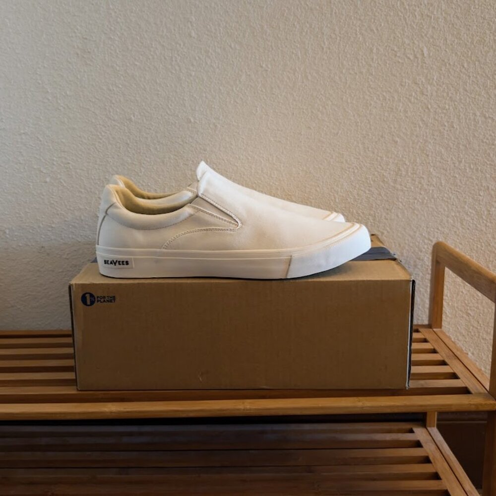NEW!!SEA VEES Hawthorne Slip On Original in Bleach MENS:13